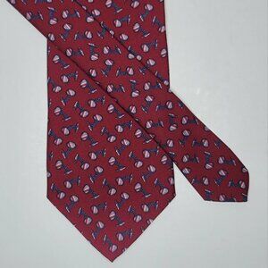 Brooks Brothers Red Cuff  Links  Silk Neck Tie T-58
